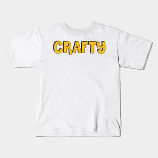 Film Crew On Set - Crafty - Gold Text - Front Kids T-Shirt